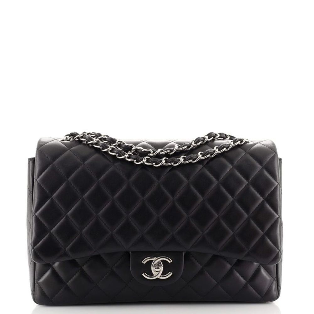 CHANEL Black Shoulder Bag with Iconic Design
